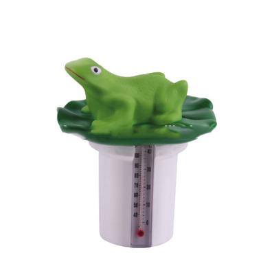 China Good Price Eco - Friendly Frog Shaped Thermometer Animal Floating Thermometer For Swimming Pool for sale