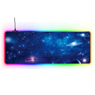 China Anti-slip LED Mouse Pad Light Thickening Radiation Protection RGB Luminous Oversized Mousepad Mat Tabletop Mouse Pad for sale