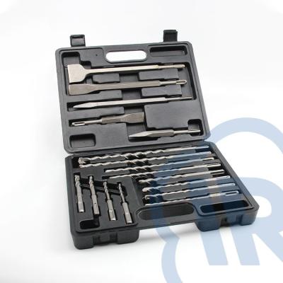 China 17 pcs SDS concrete plus shank hammer drill bit and chisel set for sale