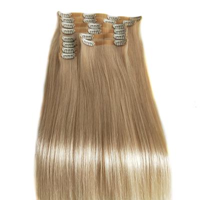 China Luster Clip In Hair Extensions Healthy Natural Straight Curly Curly Seamless 100% Seamless Clip In Hair Extensions for sale