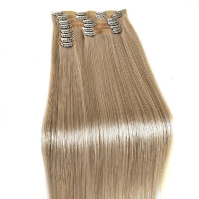 China Luster High Quality Pu Skin Healthy Natural Weft Seamless Clip In Hair Extensions Russian Cuticle Aligned Remy Hair for sale