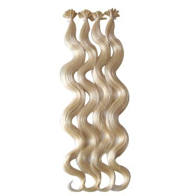 China Cuticle Plug Prebonded Hair Top Double Drawn Hair Tip / Flat Tip / I Tip Hair Extensions for sale