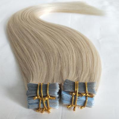 China Blonde Curly Hair Extensions Cuticle Plug Tape Available Hair Extensions Tape In for sale