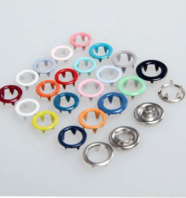 China Viable Custom Wholesale Fashion Ring Fork Bead Four Parts Press Metal Snap Button for sale