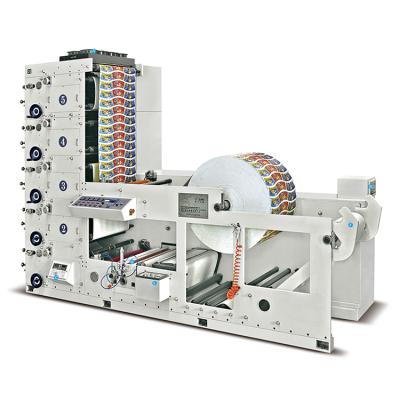 China food & Rotary Roll Flexo Logo Label Paper Label Printing Machine Beverage Factory RY650-5B Roll for sale