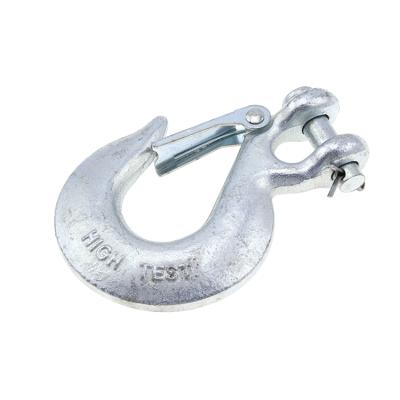 China Heavy Duty Heavy Industry G70 Crane Lifting Hooks Alloy Steel Safety Lock Clevis Drop Forged Breakaway Hook for sale