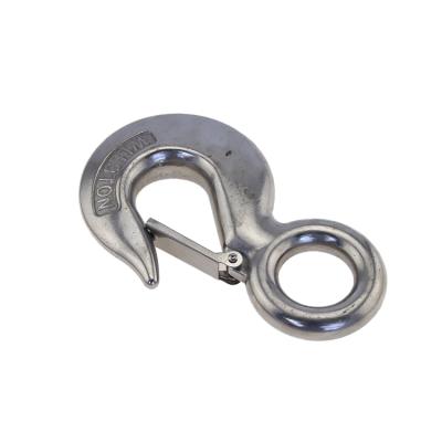 China Durable American Hook Cargo Hook USA Lifting Type Stainless Steel Eye Crane Hook With Latch for sale