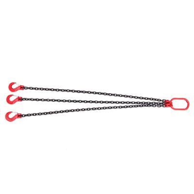 China High Strength Alloy Steel G80 LS3 Three Leg Traction Lifting Chain Lifting Sling for sale