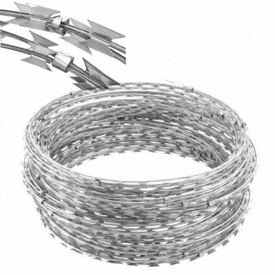 China high strength & Anti-Climb Uganda Razor Barbed Wire / Fence Nails / Stainless Steel Barbed Wire for sale