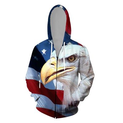 China Hot Selling Anti-wrinkle American Independence Day Theme Sweater 3D Digital Printing Hoodies Tracksuit for sale