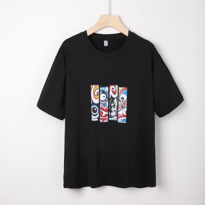 China Anti-wrinkle men's white cotton drop shoulder design quality oversized printing custom plus size T-shirt for sale