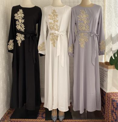 China Polyester Muslim Clothing Long Sleeve Polyester Women Islam Clothes Traditional Ethnic Clothing Equipments Embroidery Style for sale