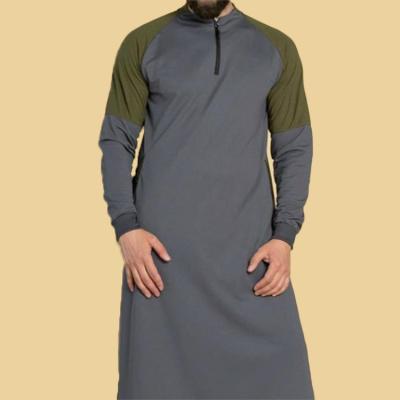 China Pocket Polyester Mens Clothing Ethnic Tradition Full Sleeve Muslim Islamic Clothes Outfits Male Religion Wear for sale