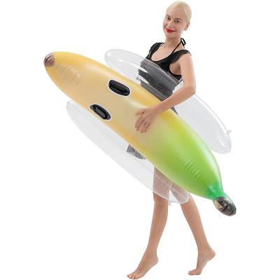 China Water Entertainment Cucustom Banana Tube PVC Material Inflatable Floating Pool Floats Tray For Adults for sale