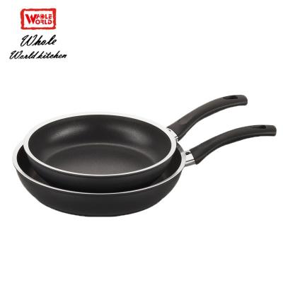 China Viable Hot Sale Aluminum Nonstick Frying Pans Set 2 Pcs In Box for sale