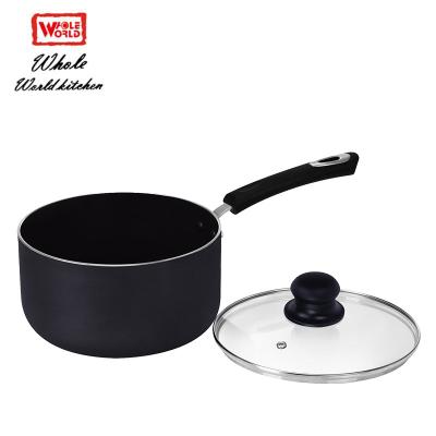 China Sustainable European Popular Non-stick Milk Pot Aluminum Sauce Pan With Cover for sale