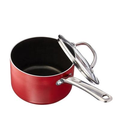 China Red color non viable wholesale non stick viable cookware pan cookware pan sartenes aluminum liner kitchen accessories for sale