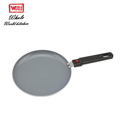 China Wholesale viable cheap tawa aluminum non-stick omelette gray pizza pan with universal removable handle for sale