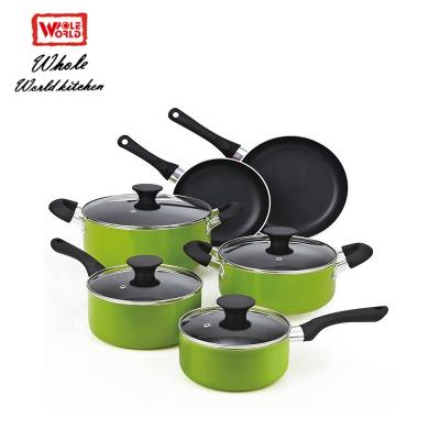 China Sustainable Whole World Kitchen Cook Beware Commercial Kitchenware Set Cookware Set Nonstick for sale