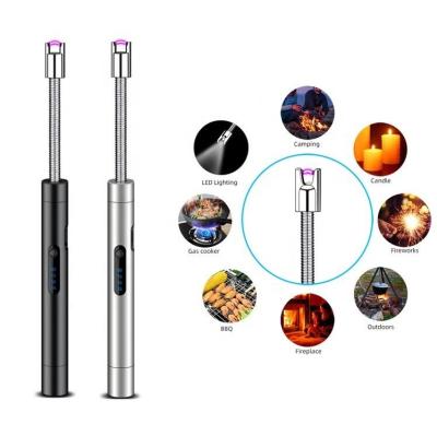 China Minimalist Lovisle Tech USB Rechargeable Candle Lighter with Safety Control Neck Long Flexible Arc Lighter for Candle Camping for sale