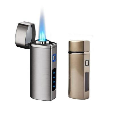 China Minimalist Lovisle Butane Lighter Pocket Refillable Cigar Lighter With Punch Triple Jet Flame Lighter Windproof For Universal for sale