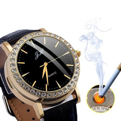 China Minimalist Lovisle Tech Cigarette Lighter Watch With Windproof Cigarette Cigar Flameless Lighter for sale