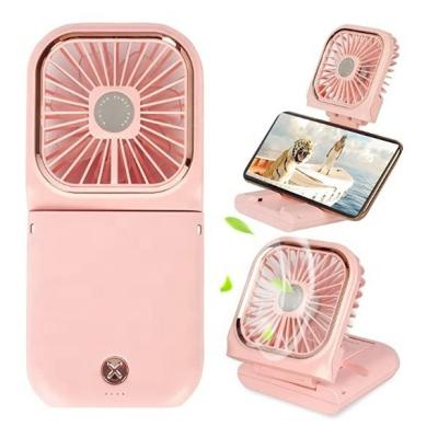 China Foldable and Extendable Lovisle Tech Portable Mini Handheld Personal Portable Fan With Phone Holder Table Fan 180 Foldable Fan for sale