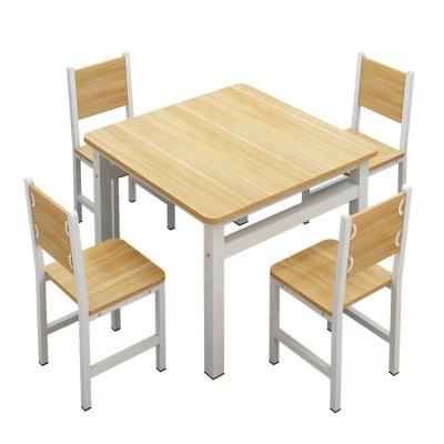 China Factory Modern Hot Sales Simple Square Dining Economic Type Square Family Table And Chair for sale