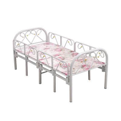 China Modern Design Simple Safe Frame China Supplier Kids Iron Folding Bed With Guardrail for sale