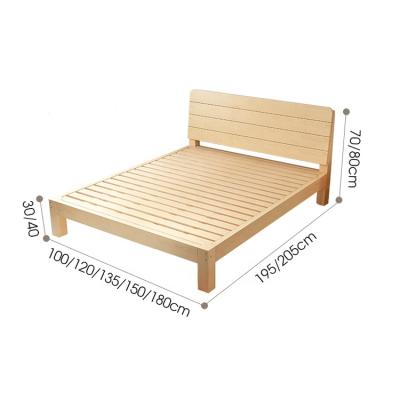 China Factory Modern Hot Sales Modern Single Pine Storage Soft Solid Wood Single Bed With Drawer for sale