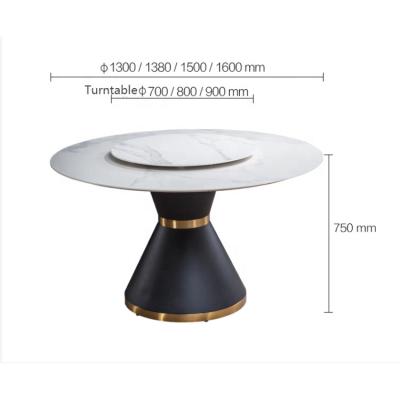 China Other New Arrival Slate Round Simple Light Luxury Family Dining Table For Hotels And Residences for sale