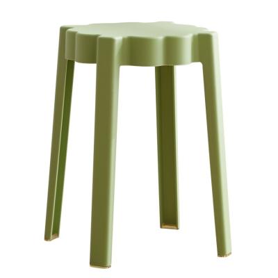 China Modern Family Adult Simple Living Room Stackable Nordic Thickened Round Plastic Chair for sale