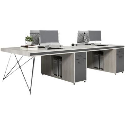 China Modern Simple Thickened Table Top Panel Office Metal Iron Computer Desk Table With Screen Card And Drawer for sale