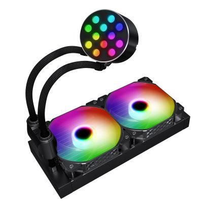 China Computer Case SAMA RGB Coloful 240mm Radiator Black PC CPU Water Cooler for sale