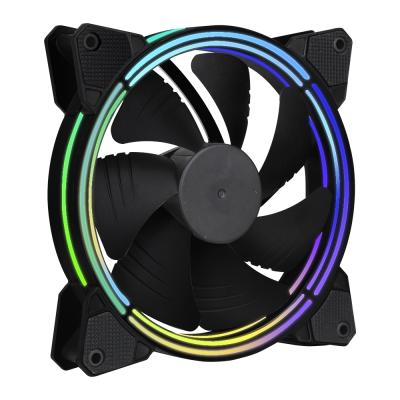 China Three Halo Light Effect SAMA ARGB Cooler Fan Computer Case Fan LED Light Fan for CPU Air Cooler for sale