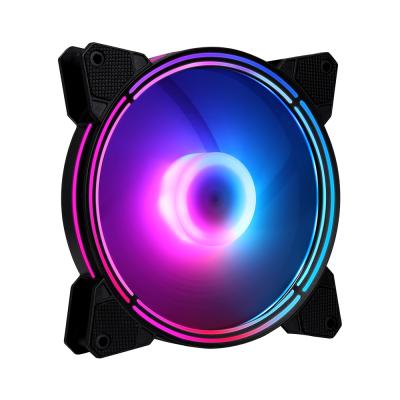 China Three Removable Halo Light Effect OEM 140mm ARGB Fan Quiet CPU Cooler Fans (Inner & Outer Glow) for sale