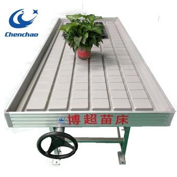 China Agriculture planting ebb and flood agricultural metal greenhouse mobile benches for sale