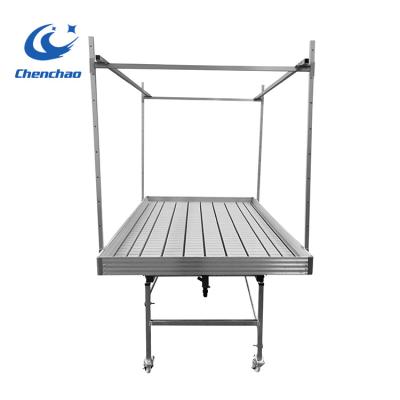 China Agriculture Planting New Premium Galvanized Wire Mesh Greenhouse Rolling Benches for sale