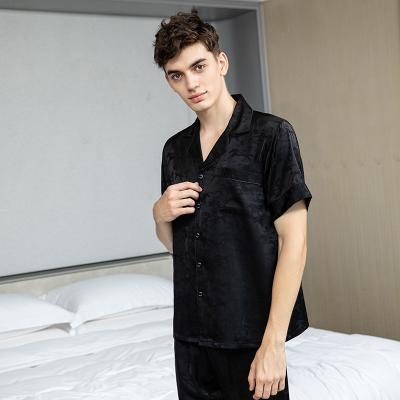 China Summer Mens Breathable Pajamas Set Mens Sleepwear Two-Pieces Pijamas Soft Nightgowns For Men for sale