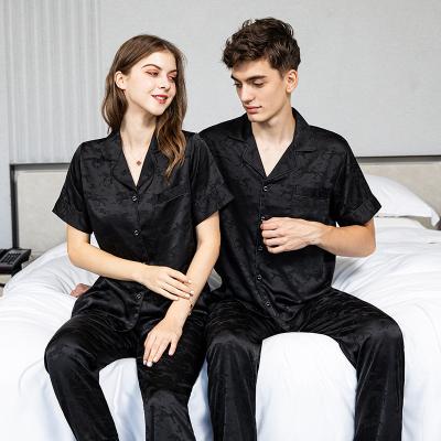 China Wholesale Breathable Short Sleeve Pajama Set Sleepwear Soft Buttons Down Pj Set For Women M-2XL for sale