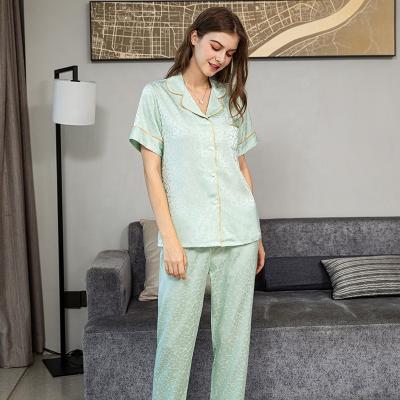 China Breathable Two-Piece Pajamas Adult Women Summer Lounge Sleepwear And Loungwear Sets Pajamas for sale