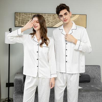 China Breathable Pajamas Sets Nightgowns Long Sleeve Pijamas Home Clothes Sleep Loungewear Couples Matching Pajamas Sleepwear for sale