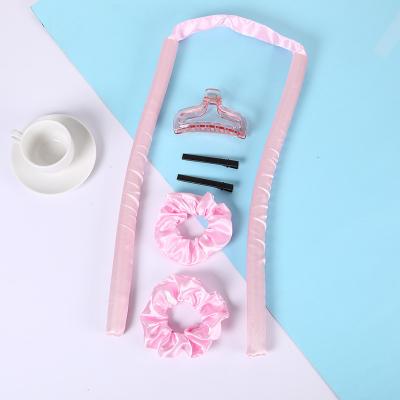 China Heatless Curly Hair Headband For Women Hair Tape Wrap Kit Silk Curls Hair Wave Curling Rollers Styling Tools for sale