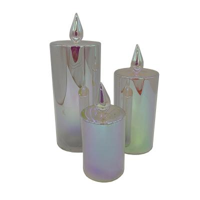 China Wholesale Movable Wick Pillar Electric White Twisted Led Wax Candles for sale