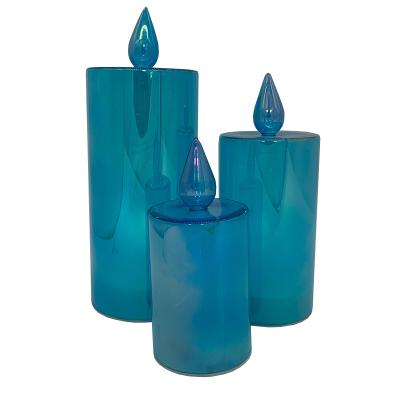 China Hot Selling Birthdays Color Changing Christmas Candles Led With Moving Flame for sale