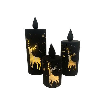 China Hot Selling Birthdays Black Light Flameless Battery Halloween Led Candle With Batteries for sale