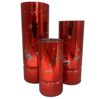 China Factory Sale Glass Christmas Light Indoor Led Candle Jars Taper Led Candle for sale