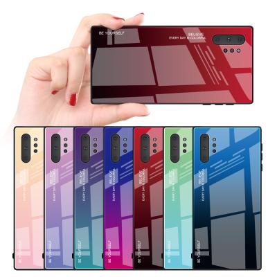 Κίνα Hot sale Gradient Note 10 mobile phones accessories Tempered Glass TPU Cell Phone Case For Note10 PLUS προς πώληση