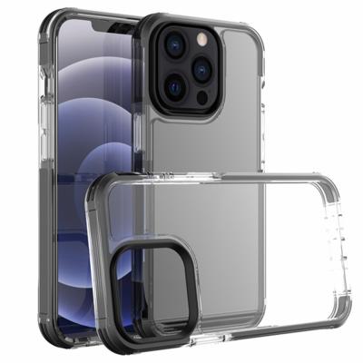 Κίνα Transparent impact phone case tpe tpu pc for iPhone13 black camera ring for iphone13 Pro max προς πώληση