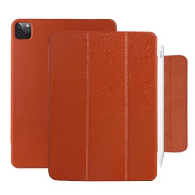 Κίνα Official original for iPad Pro11 First layer cowhide ultra-thin leather tablet case magnetic double-sided clip for ipad case προς πώληση